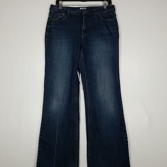 Bum Equipment Jeans Women's Size 12 Washed Blue Button with Zip Closure 5 Pocket - Picture 1 of 10